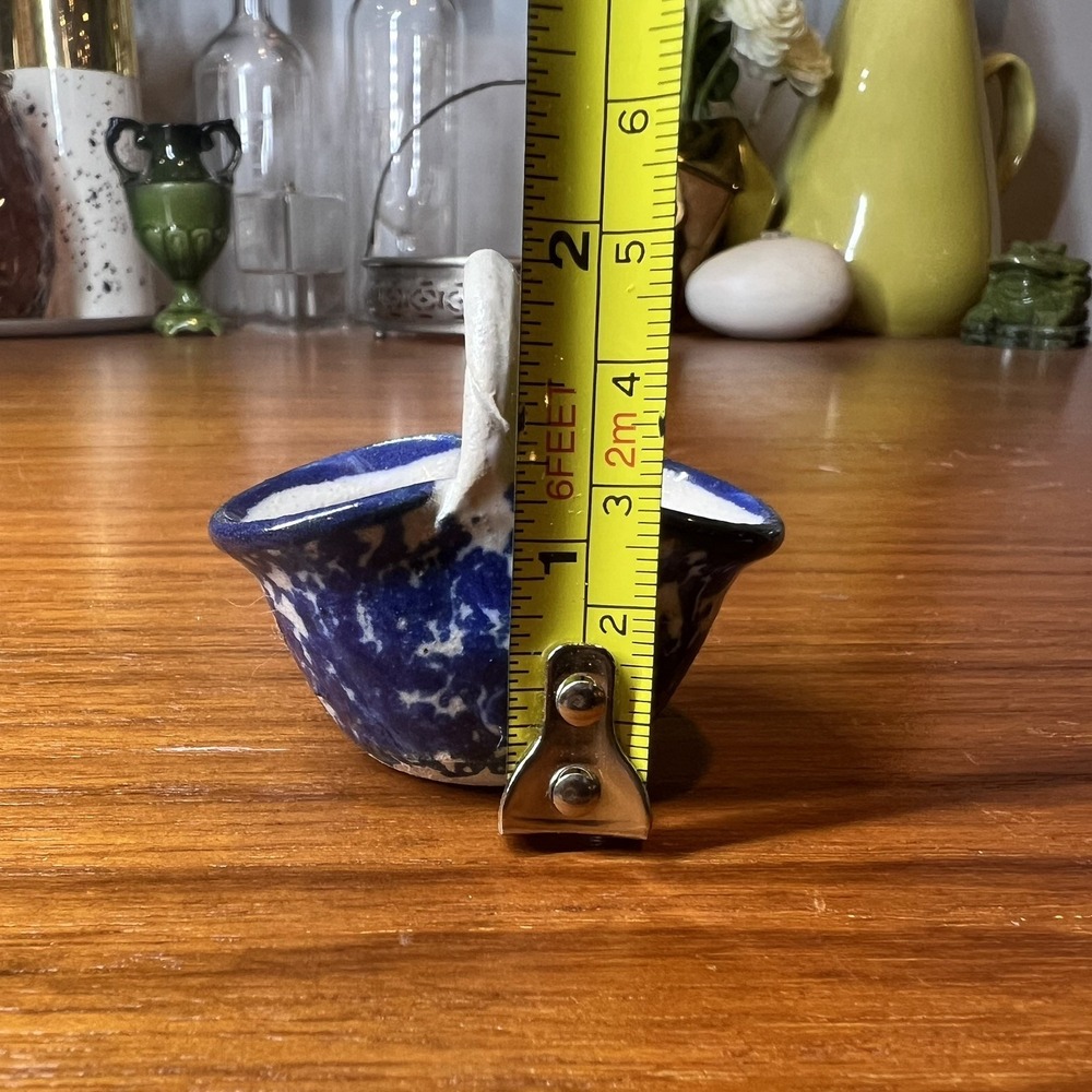 Vintage‎ Miniature Stoneware Salt Glaze Pottery Cottagecore Trinket - Picture 5 of 5